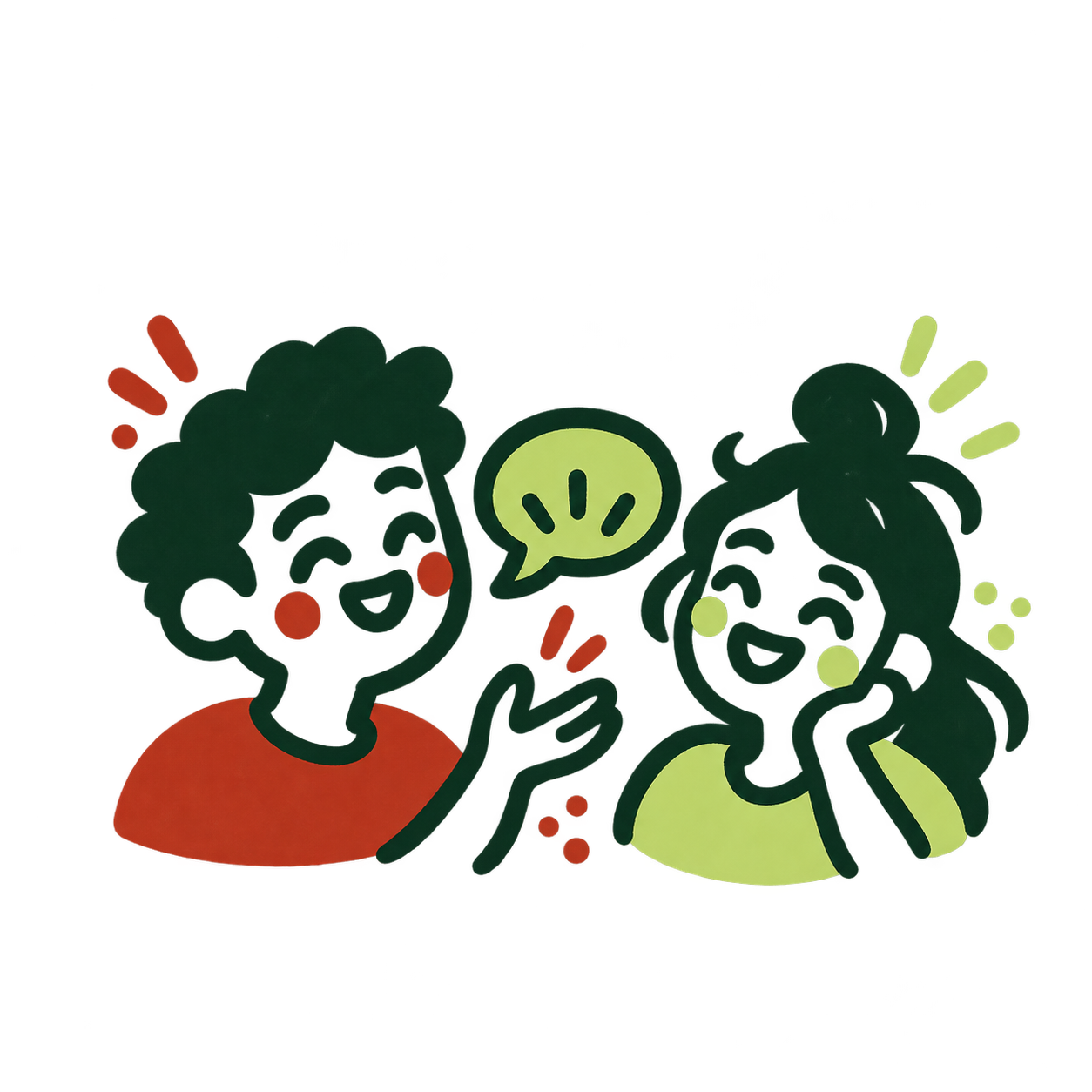 Two people having a conversation